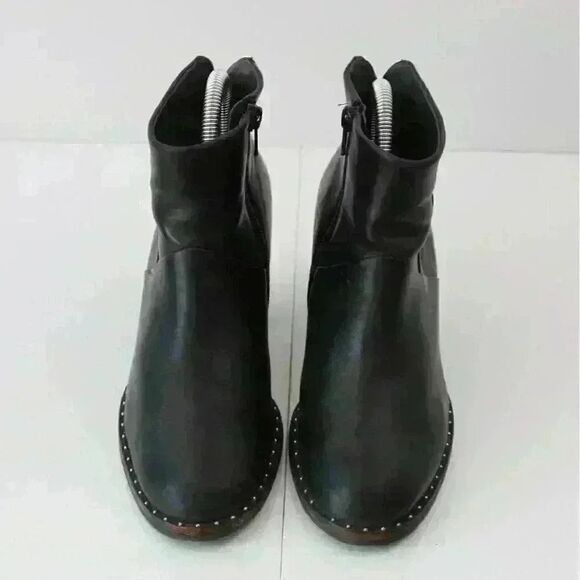 Paul Green "Stella" Black Leather Studded Ankle Booties – Size 7 US / 4.5 UK - Picture 2 of 8